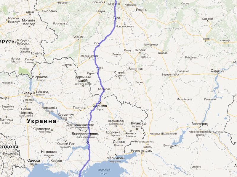 В Крым из Москвы на автомобиле