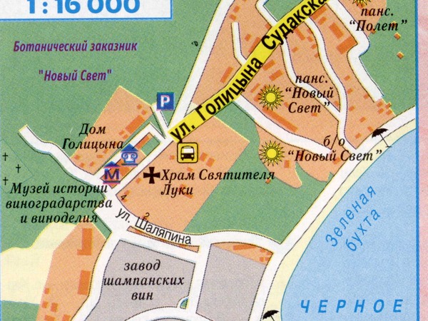 Карта Новго Света 1 к 16 000 с историческими памятниками